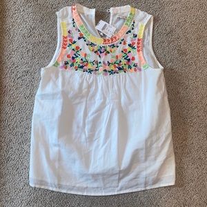Jcrew flower tank size 2 NWT